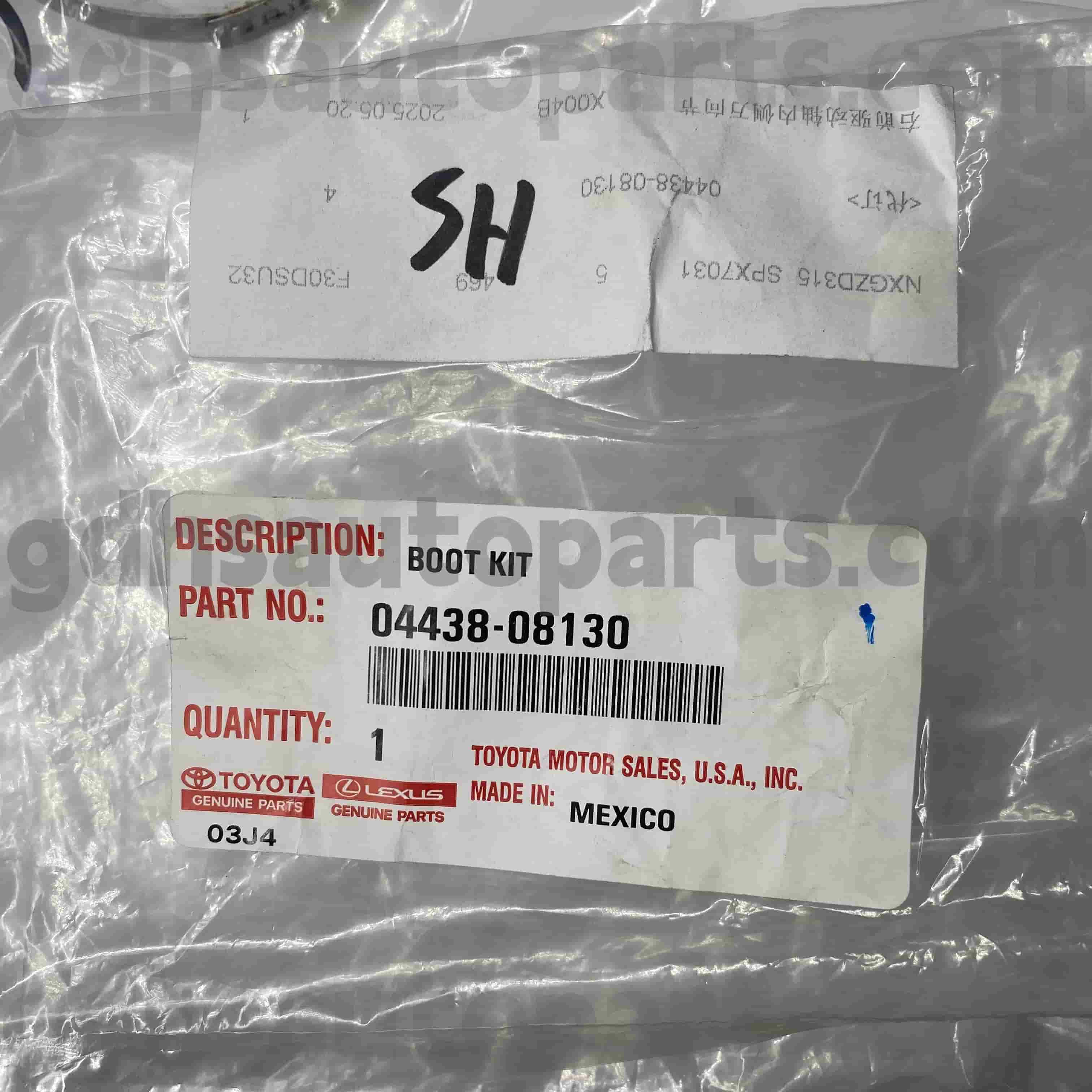 04428-08130 TOYOTA GENUINE PARTS CV BOOT PARA SA CHASSIS HINDI. GSV40/60 GSL3#