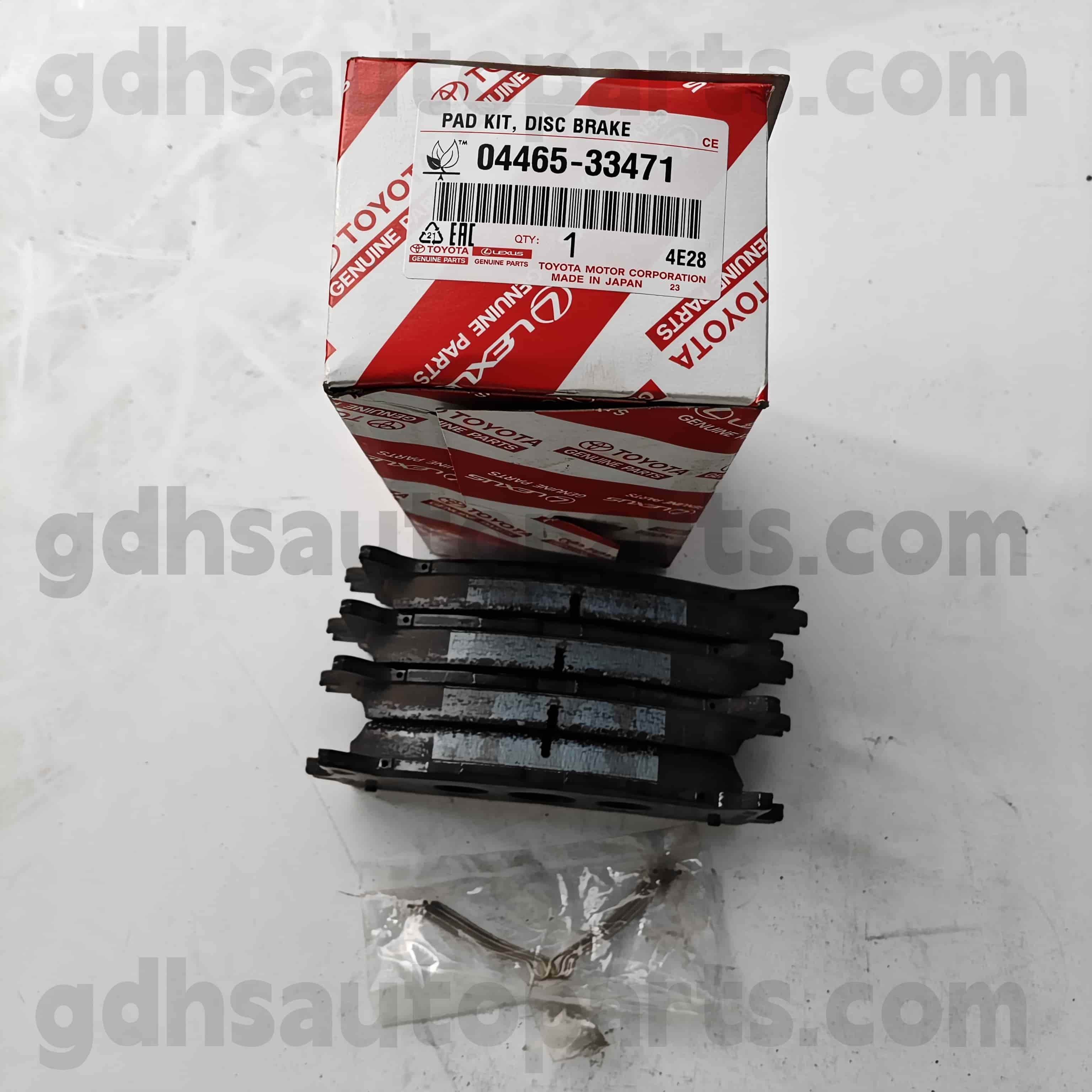 04465-33471 TOYOTA GENUINE PARTS FRONT BRAKE PADS PARA SA CAMRY 、 LEXUS ES240/350 CHASSIS HINDI. ACV51, ASV50, AVV50..Taiw