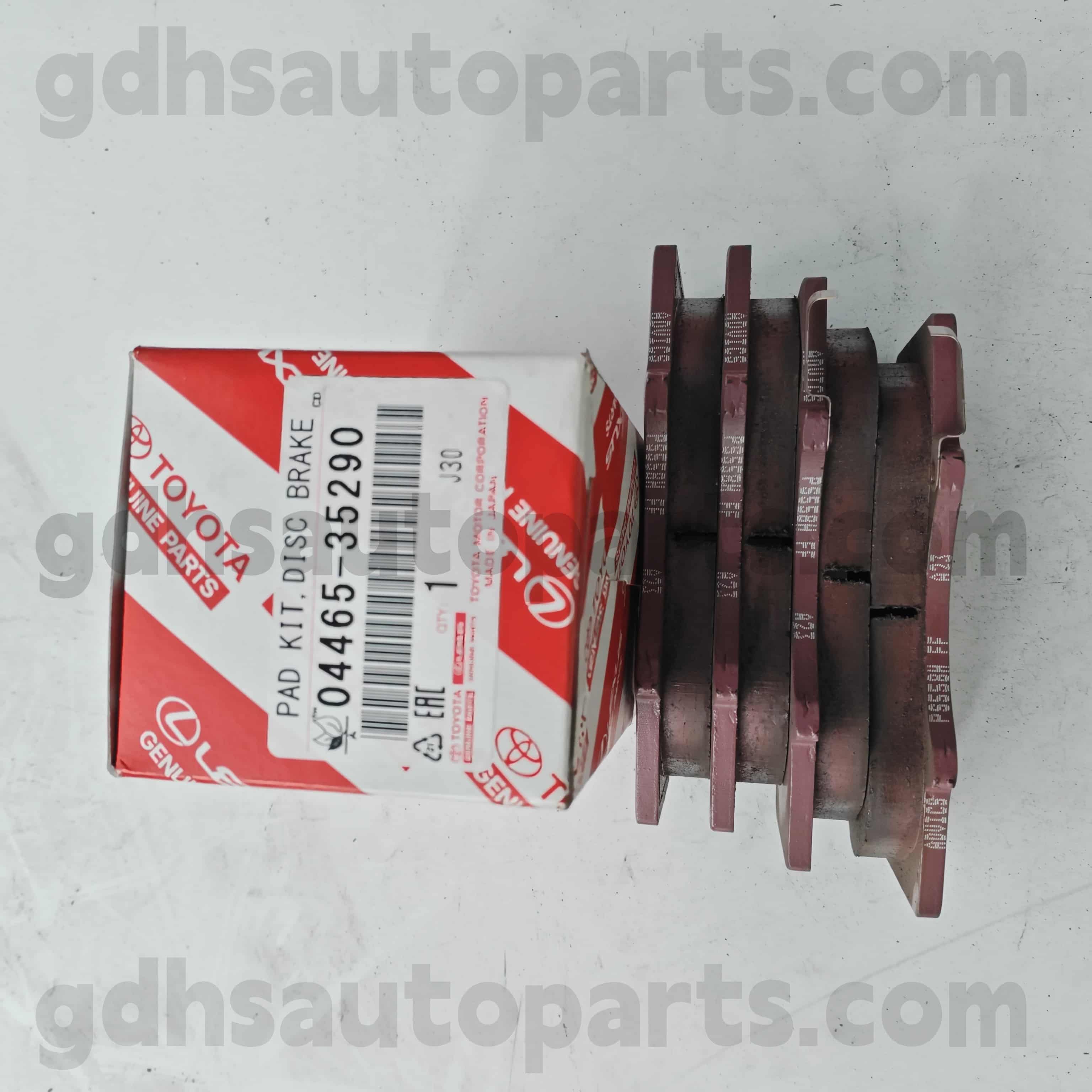 04465-35290 TOYOTA GENUINE PARTS FRONT BRAKE PAD PARA SA LAND CRUISER PRADO 、 FORTUNER 、 FJ CRUISER 、 HILUX 、 SEQUOIA CHASSIS NO.GRJ12#, KDJ120, KZJ120, LJ12#, RZJ12#, TRJ12#.. ARL, GCC, GEN