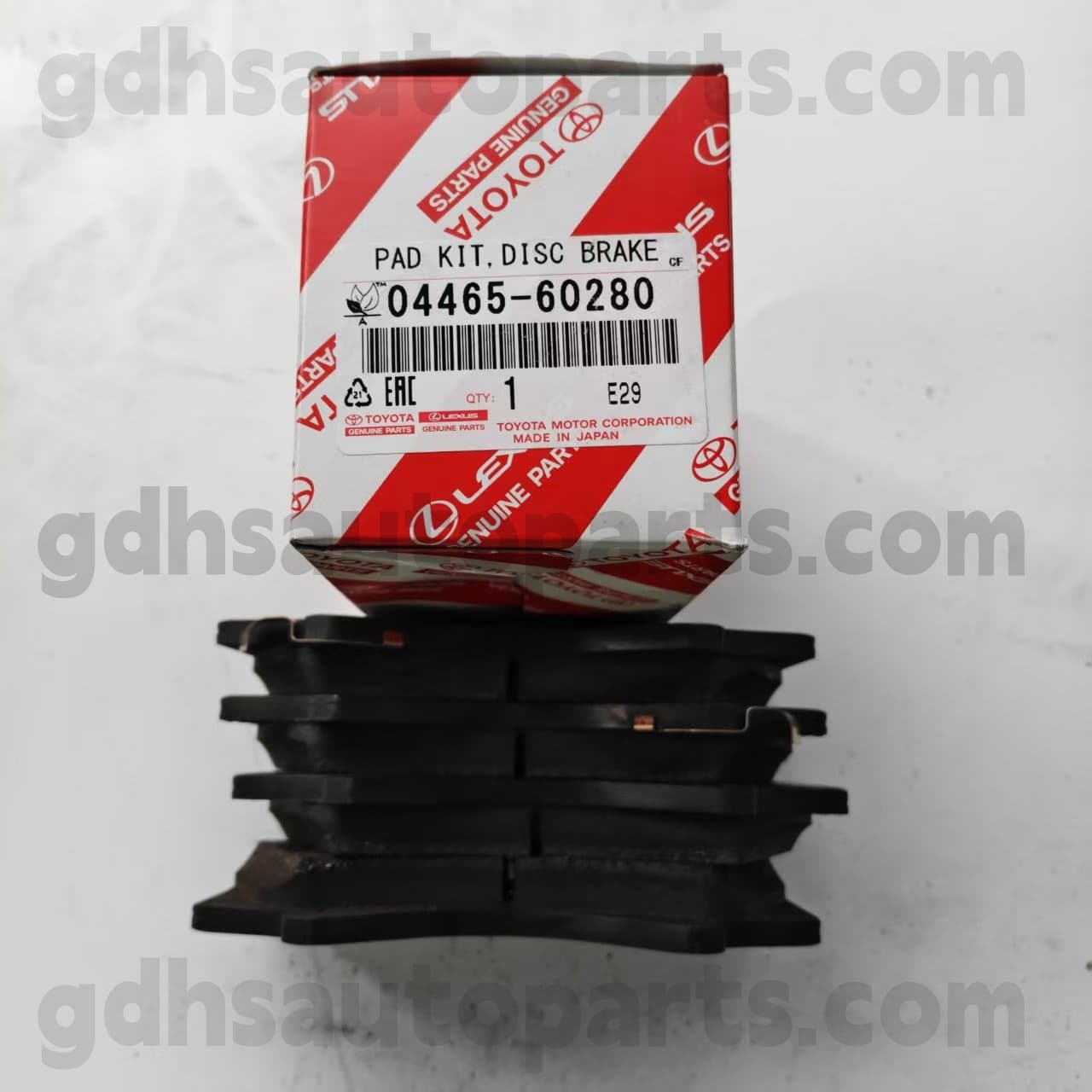 04465-60280 TOYOTA GENUINE PARTS FRONT BRAKE PAD PARA SA LAND CRUISER 、 LX450D/460/570 CHASSIS HINDI. UZJ200