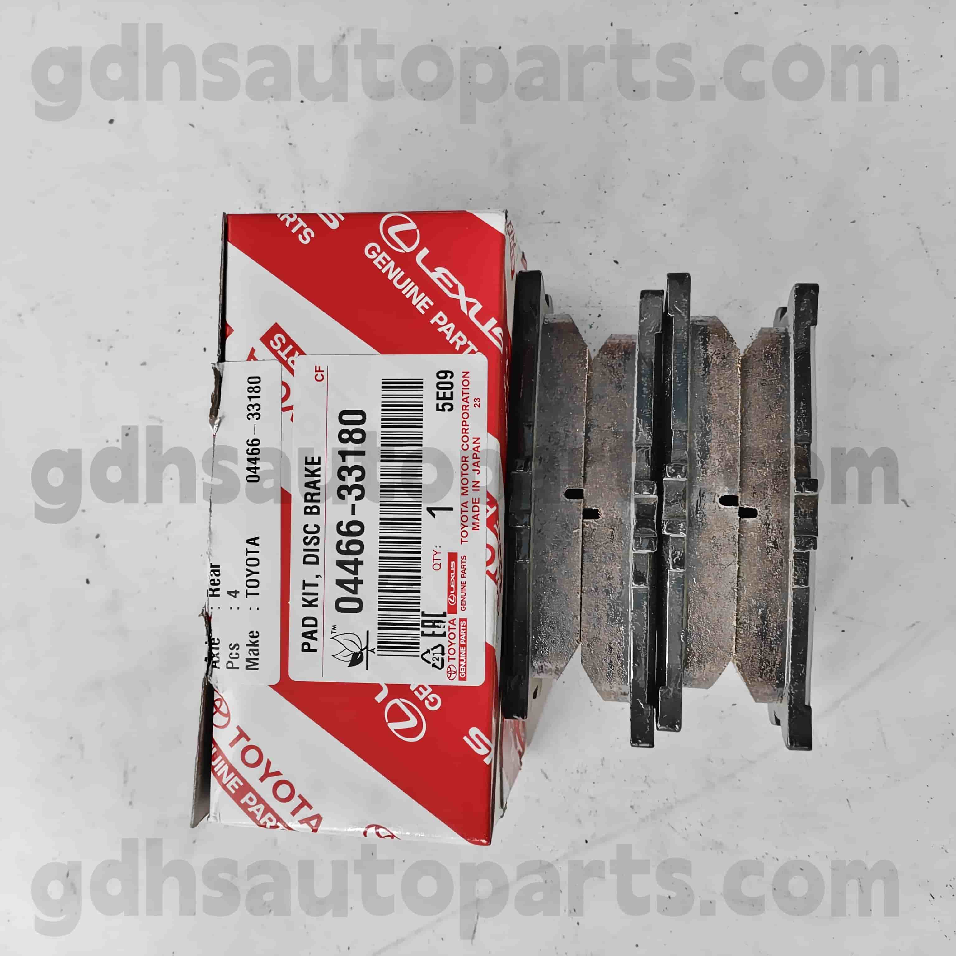 04466-33180 TOYOTA GENUINE PARTS REAR BRAKE PAD PARA SA CAMRY 、 LEXUS ES240/350 CHASSIS HINDI. Ahv40..jpp