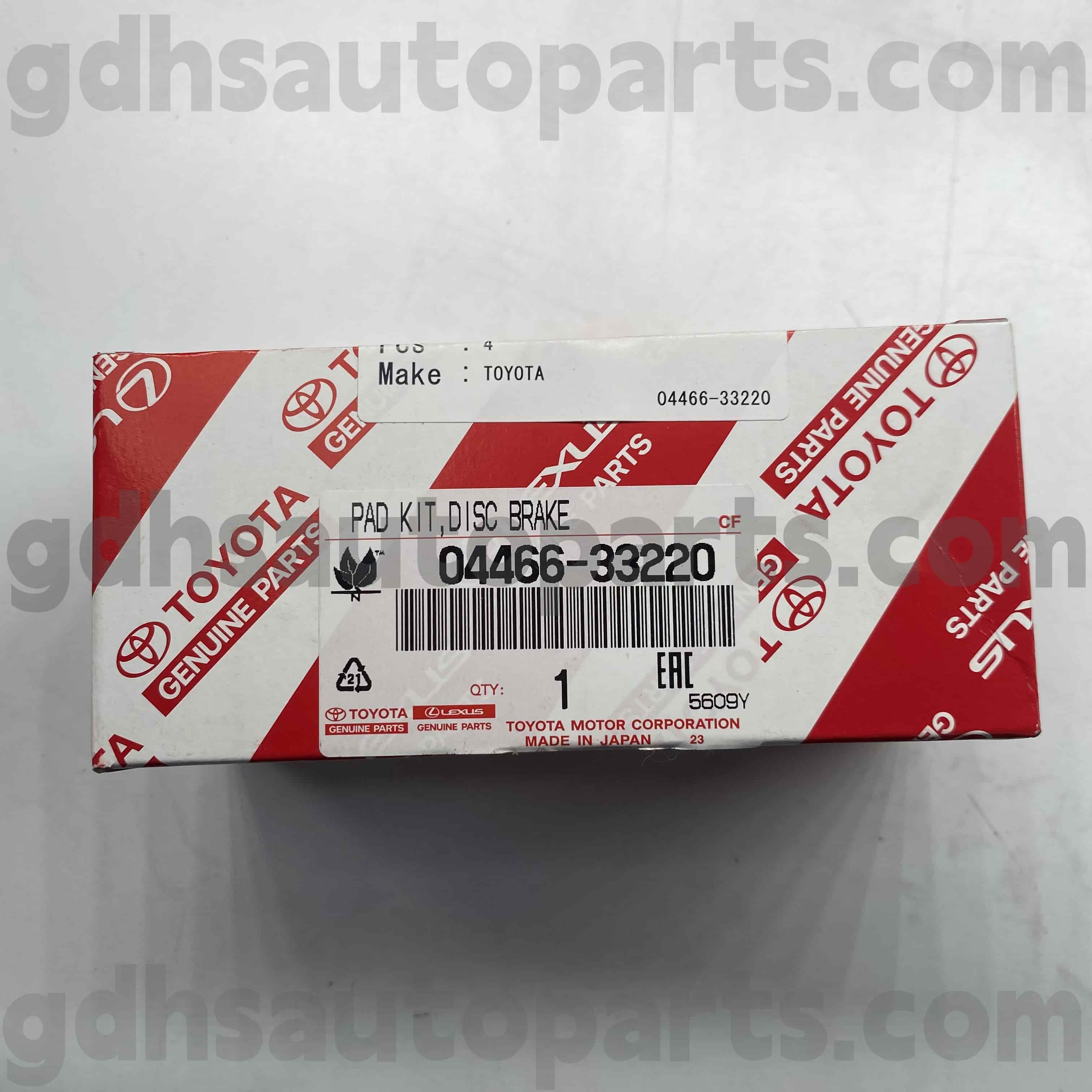 04466-33220 TOYOTA Tunay na Mga Bahagi sa likuran ng mga pad ng preno para sa Camry/Hybrid, Lexus UX250H/200 Chassis no. AXVH70