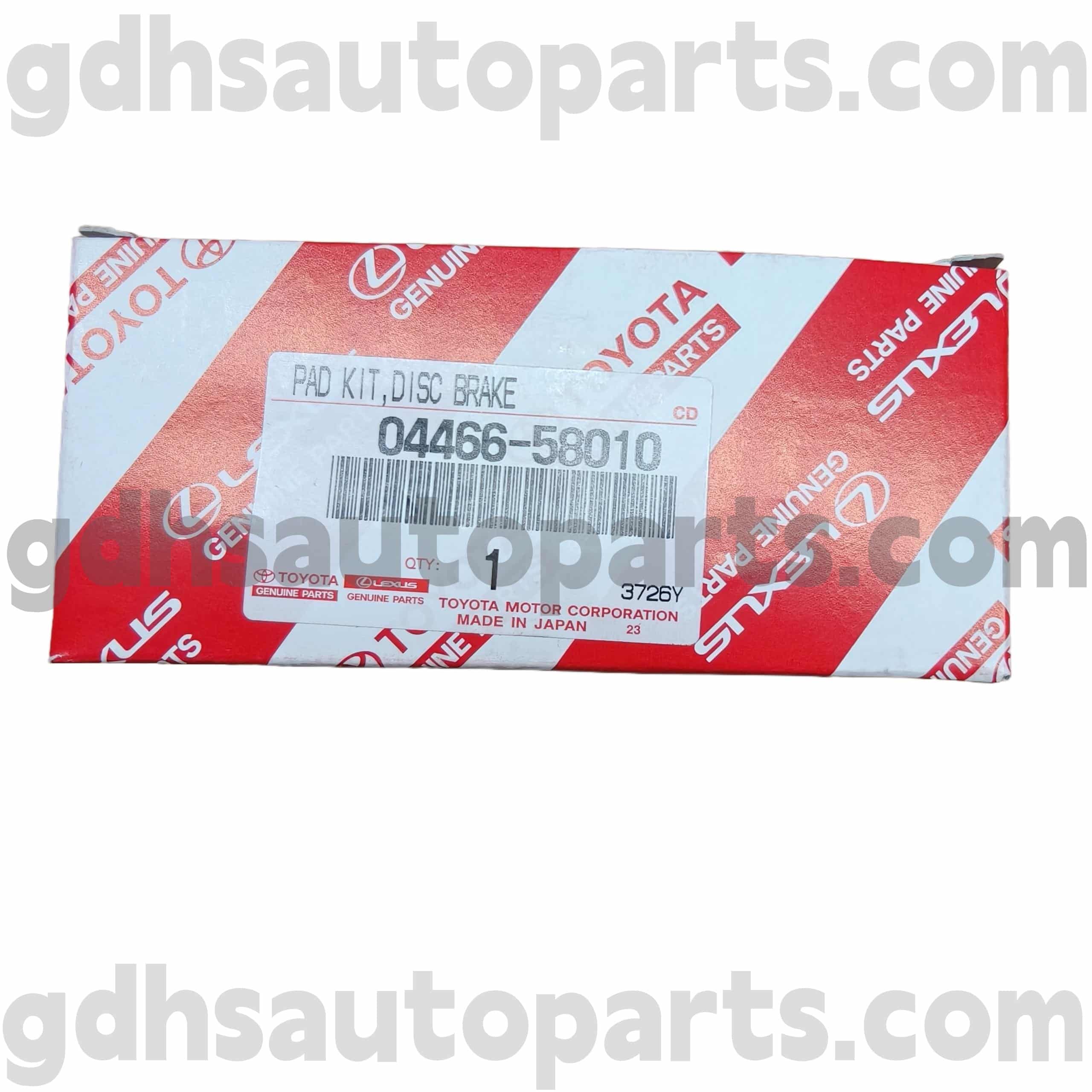 04466-58010 TOYOTA GENUINE PARTS REAR BRAKE PADS PARA SA PREVIA, ALPHARD, ESTIMA CHASSIS HINDI. GGH20
