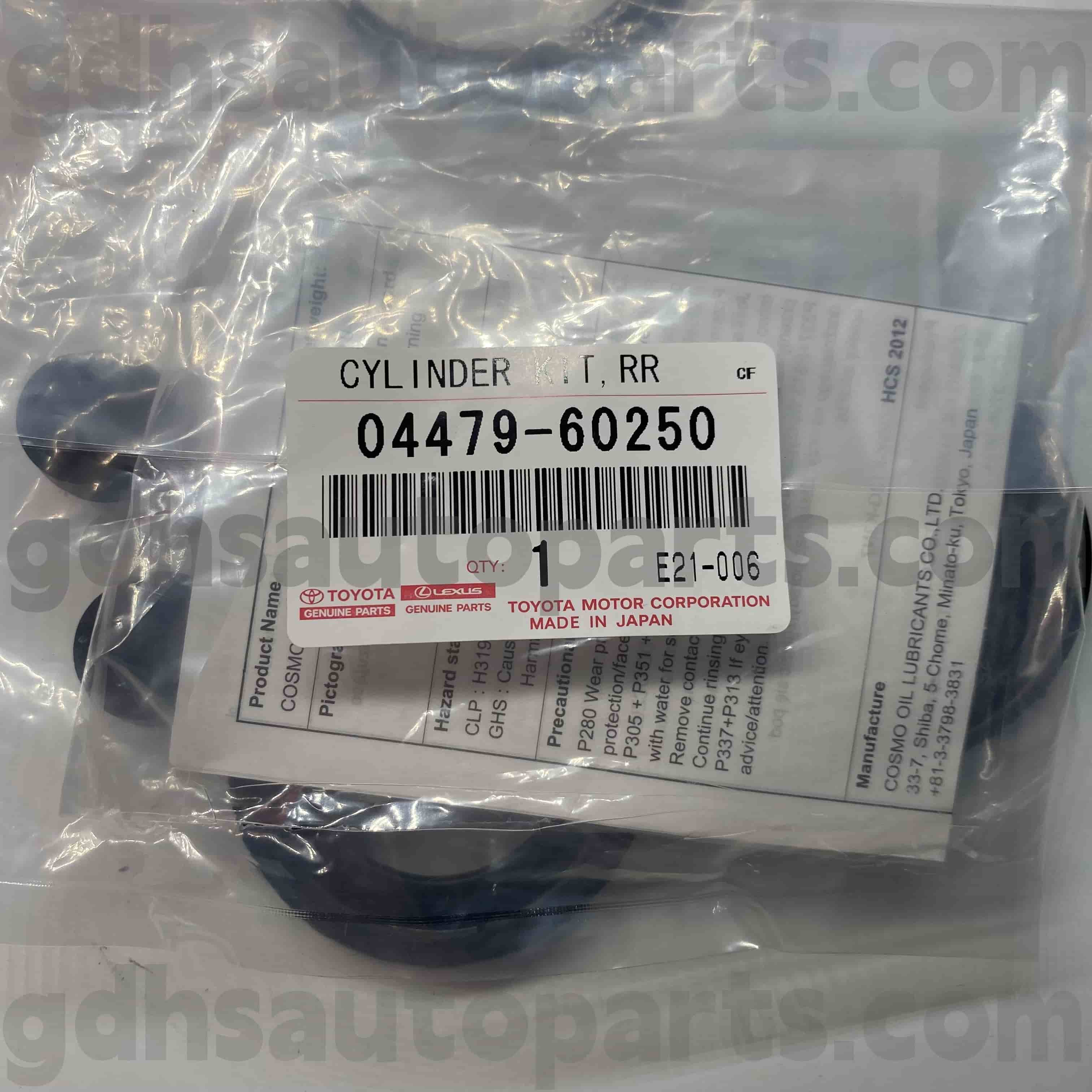 04479-60250 TOYOTA GENUINE PARTS REAR BRAKE CYLINDER REPAIR KIT PARA SA LAND CRUISER, LEXUS LX470 CHASSIS NO. UZJ100
