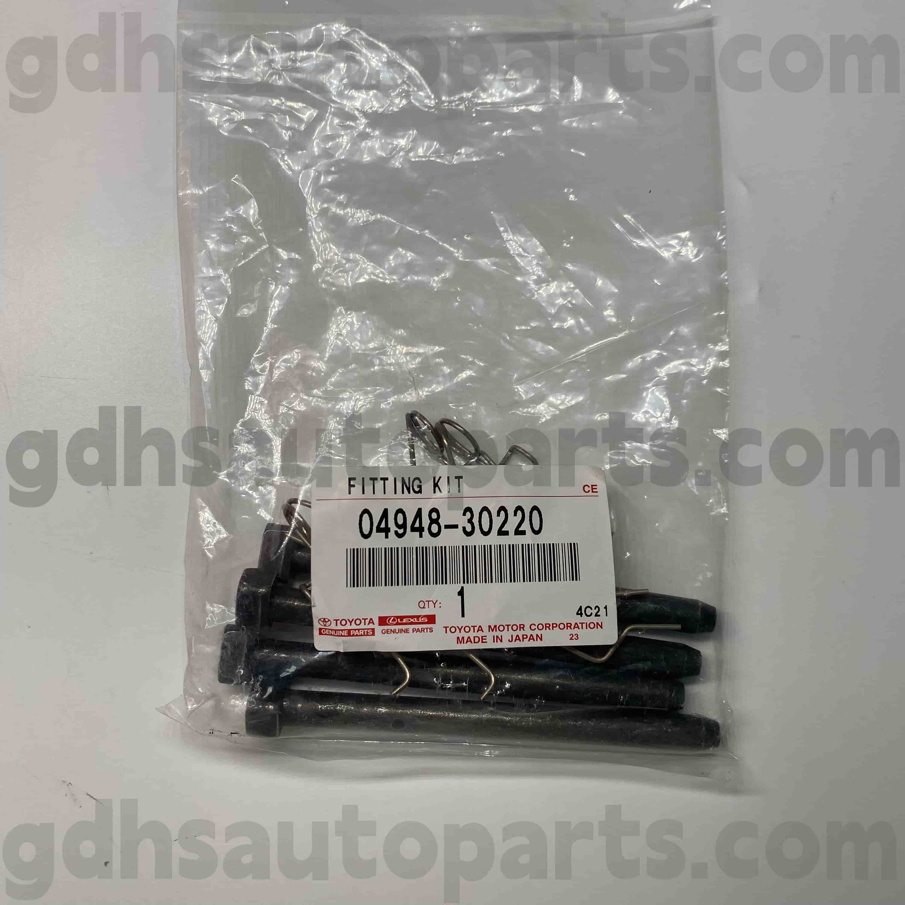 04948-30220 TOYOTA GENUINE PARTS BRAKE PAD REPAIR KIT PARA SA MARK X, CROWN, LEXUS IS250/350 CHASSIS HINDI. GRS182 GSE20 2