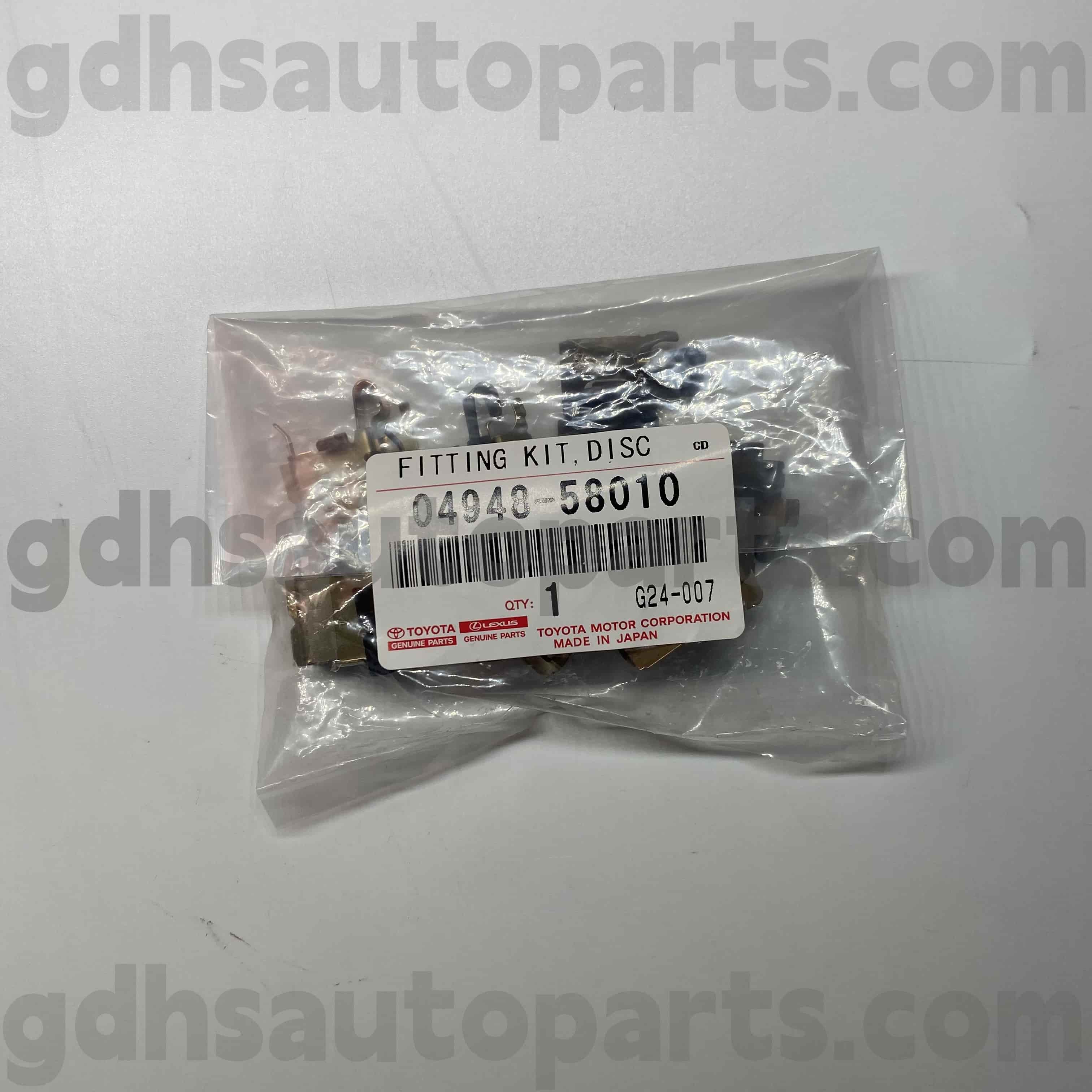04948-58010 TOYOTA GENUINE PARTS BRAKE PAD REPAIR KIT PARA SA HARRIER/HYBRID, YARIS, LEXUS LBXCHASSIS HINDI. ZRE120 ZRE152 ZSP9#