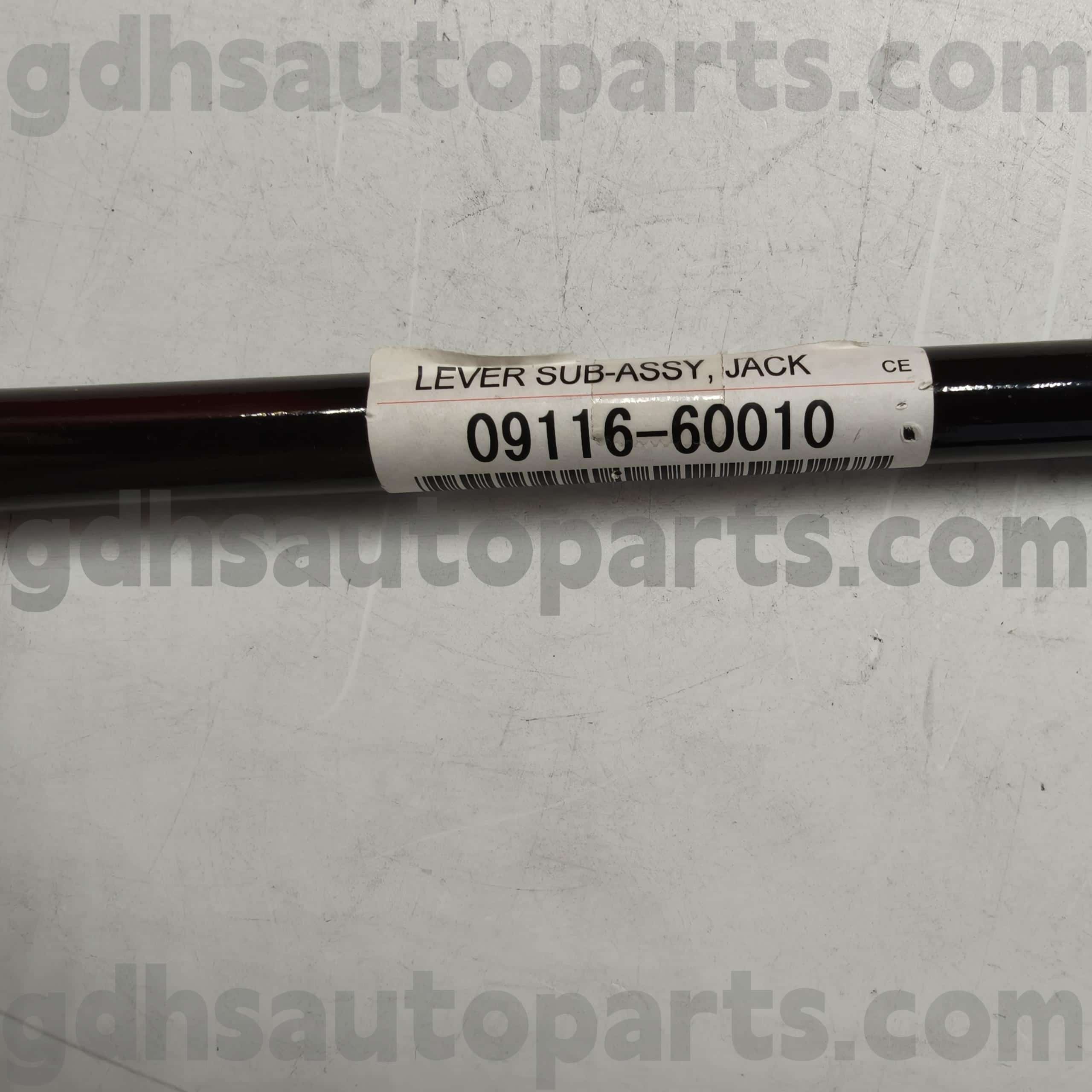 09116-60010 TOYOTA GENUINE PARTS JACK HANDLE PARA SA MEGA CRUISER, PREVIA, GRANVIA CHASSIS HINDI. FZJ80