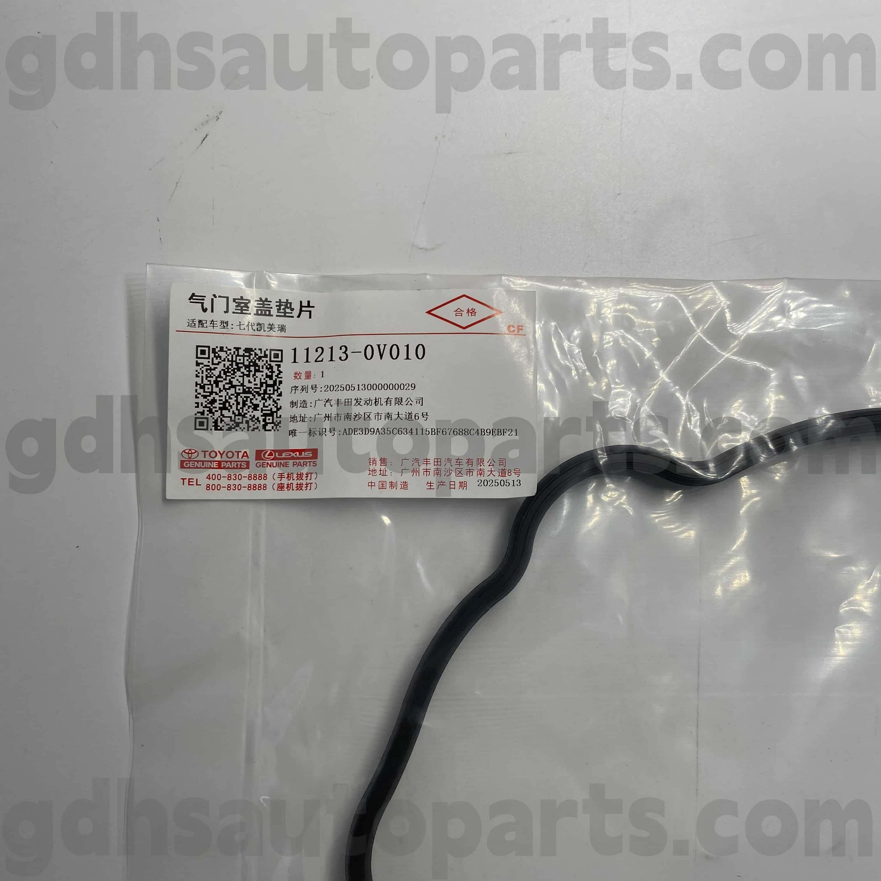 11213-0v010 Toyota Genuine Valve Cover Rubber Ring Para sa Camry/Hybrid ， RAV4 Chassis No.5Arfe..ASA44