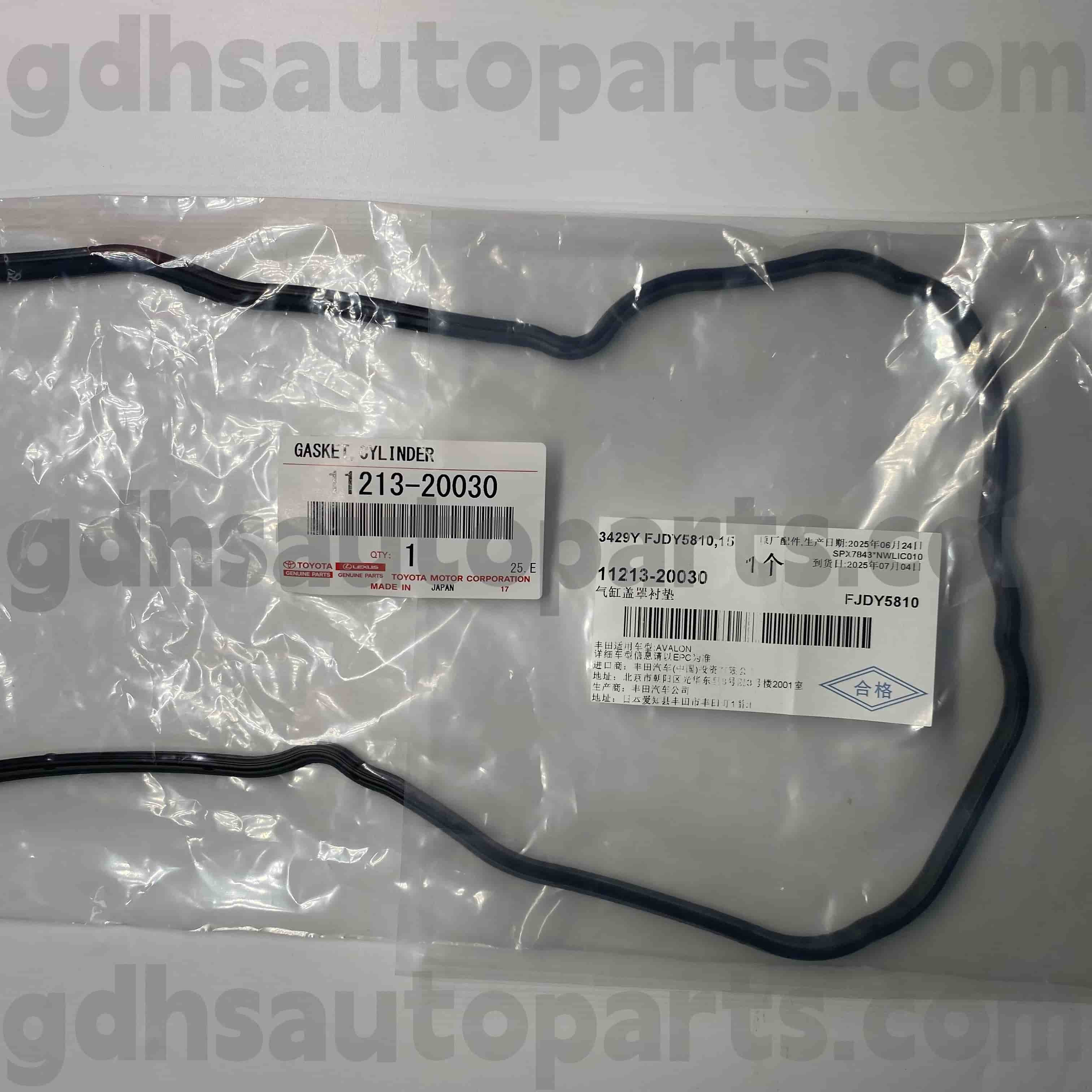 11213-20030 TOYOTA Tunay na Mga Bahagi Tamang Valve Cover Rubber Ring Para sa Kluger HV, Harrier, Lexus ES300/330 Chassis no. MCV30 MCU35 MNH10