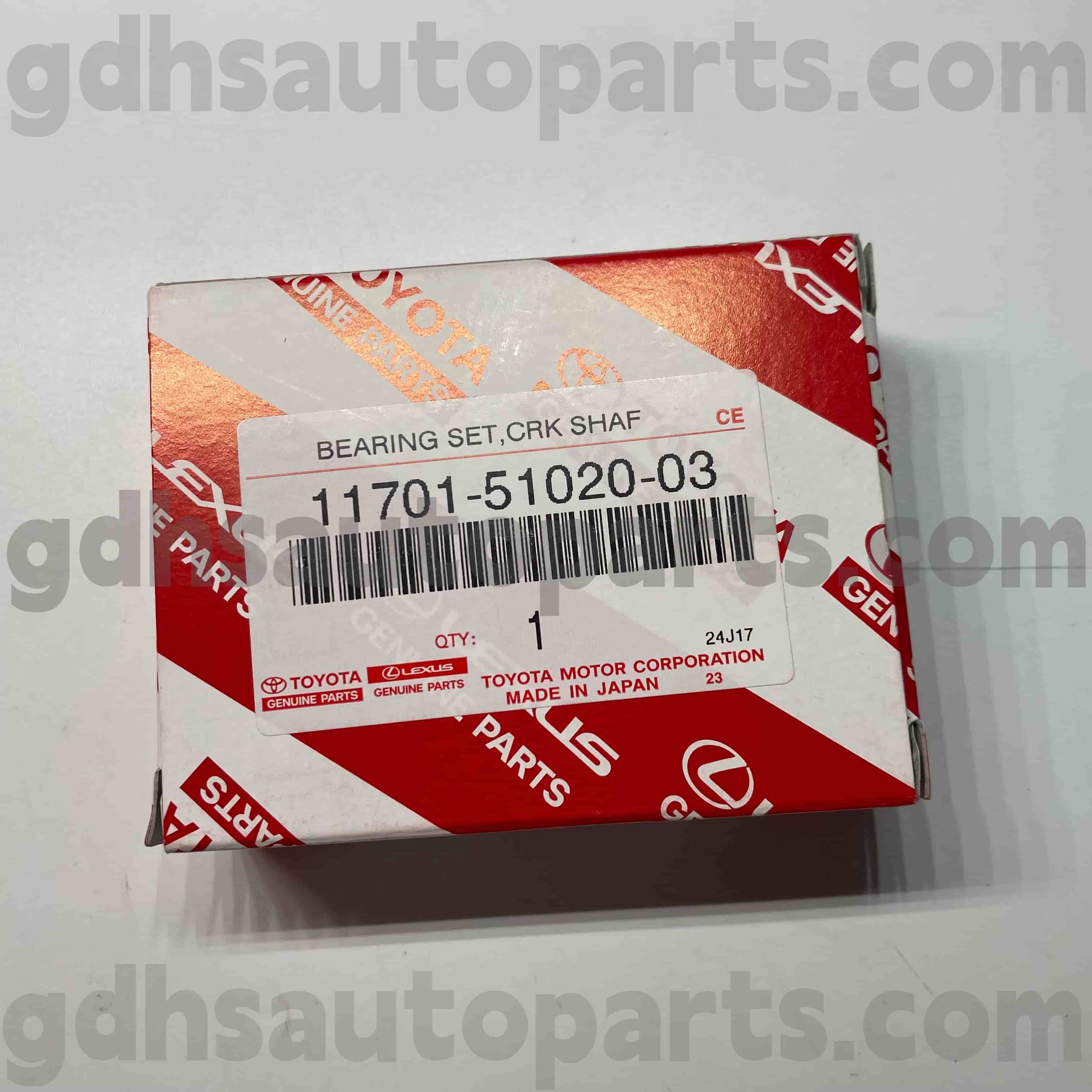 11701-51020-03 Toyota Genuine Parts Crankshaft Bearing para sa LAND CRUISER Chassis NO.1VDFTV VDJ201