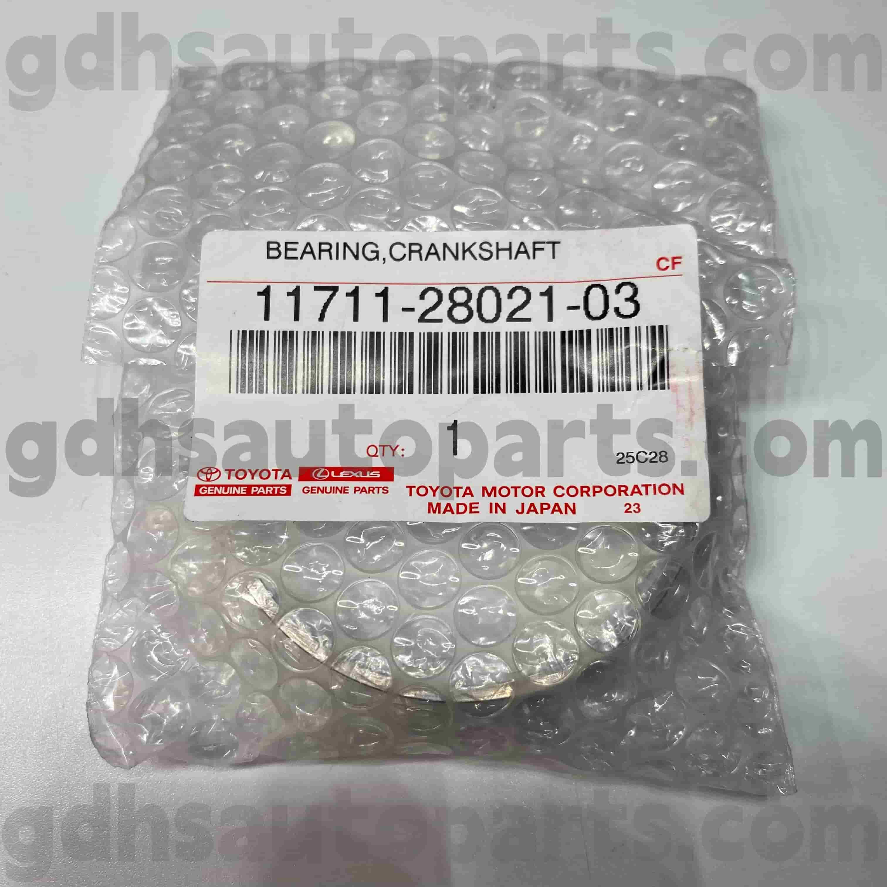 11711-28021-03 Toyota Genuine Parts Crankshaft Bearing para sa HARRIER, CAMRY, HARRIER Chassis NO.ACV30 ACR30
