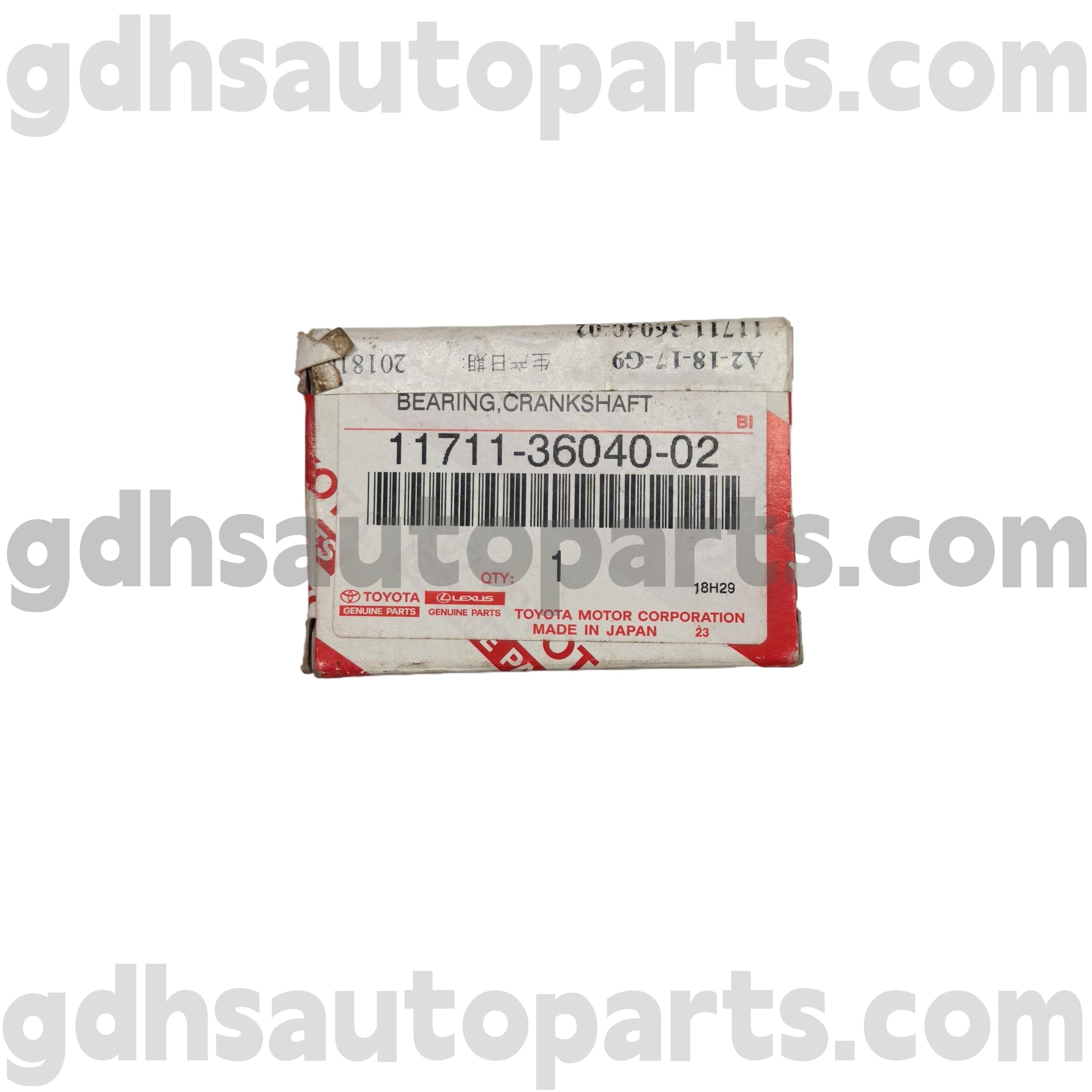 11711-36040-02 Toyota Genuine Parts Crankshaft Bearing para sa VENZA, SIENNA, CAMRY Chassis NO.AYH30