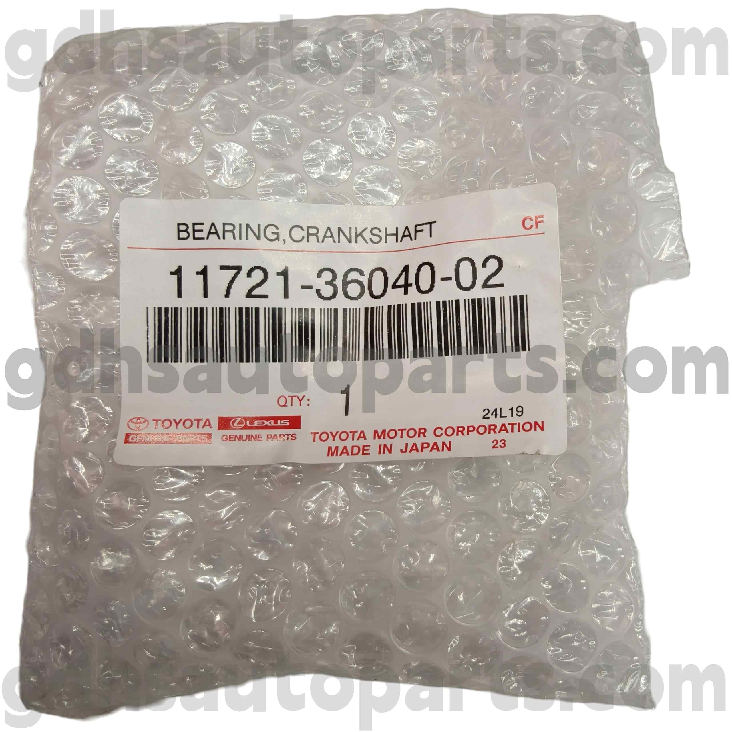 11721-36040-02 Toyota Genuine Parts Crankshaft Bearing para sa HARRIER/HYBRID, HIGHLANDER, CAMRY Chassis NO.AYH30