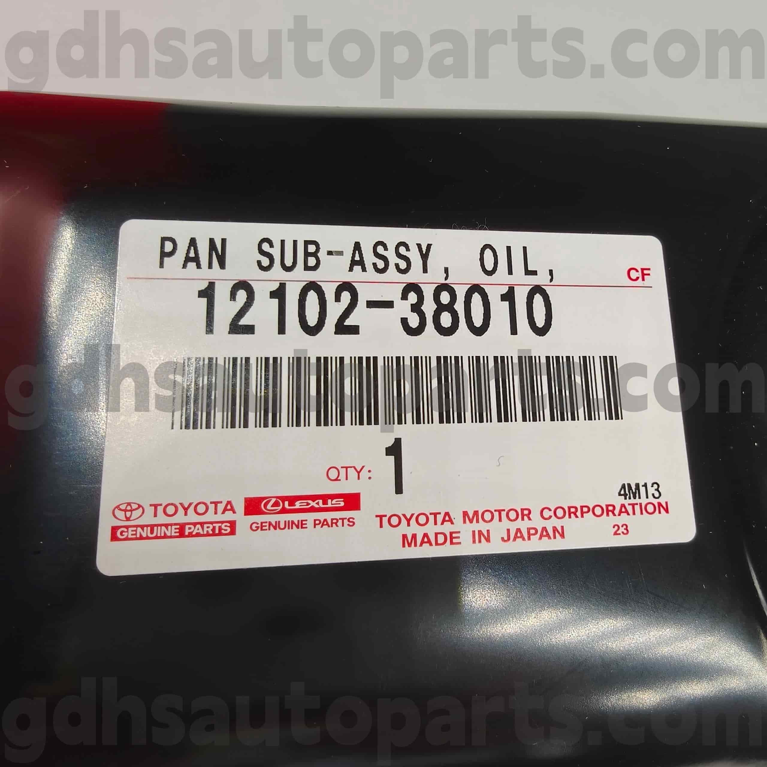 12102-38010 Toyota Genuine Parts Oil Pan para sa LAND CRUISER, TUNDRA Chassis NO.1URFE URJ202
