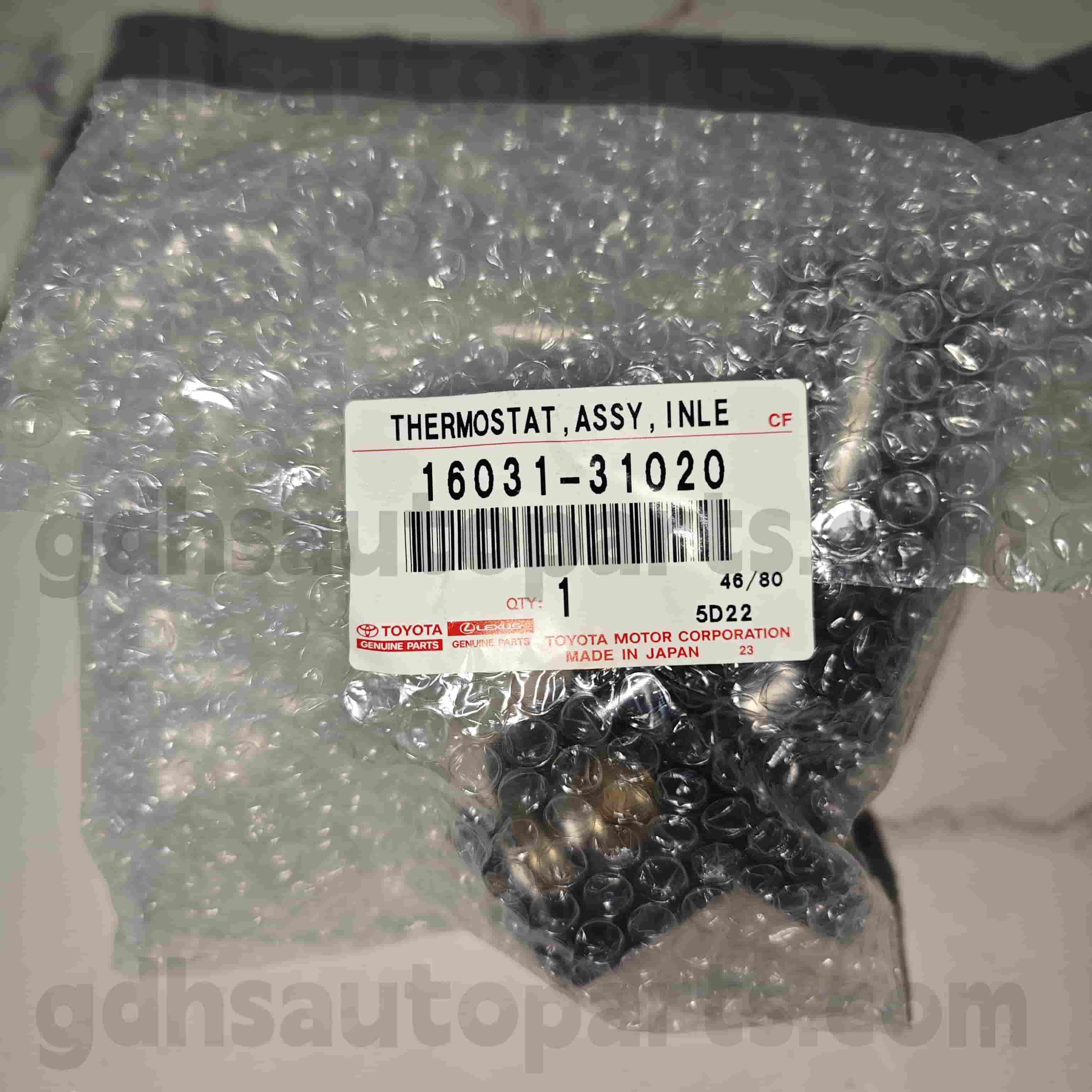 16031-31020 TOYOTA Tunay na Mga Bahagi Thermostat para sa Lexus GS30/35/43/460 、 Crown/Hybrid Chassis no. 3grfe..grs202