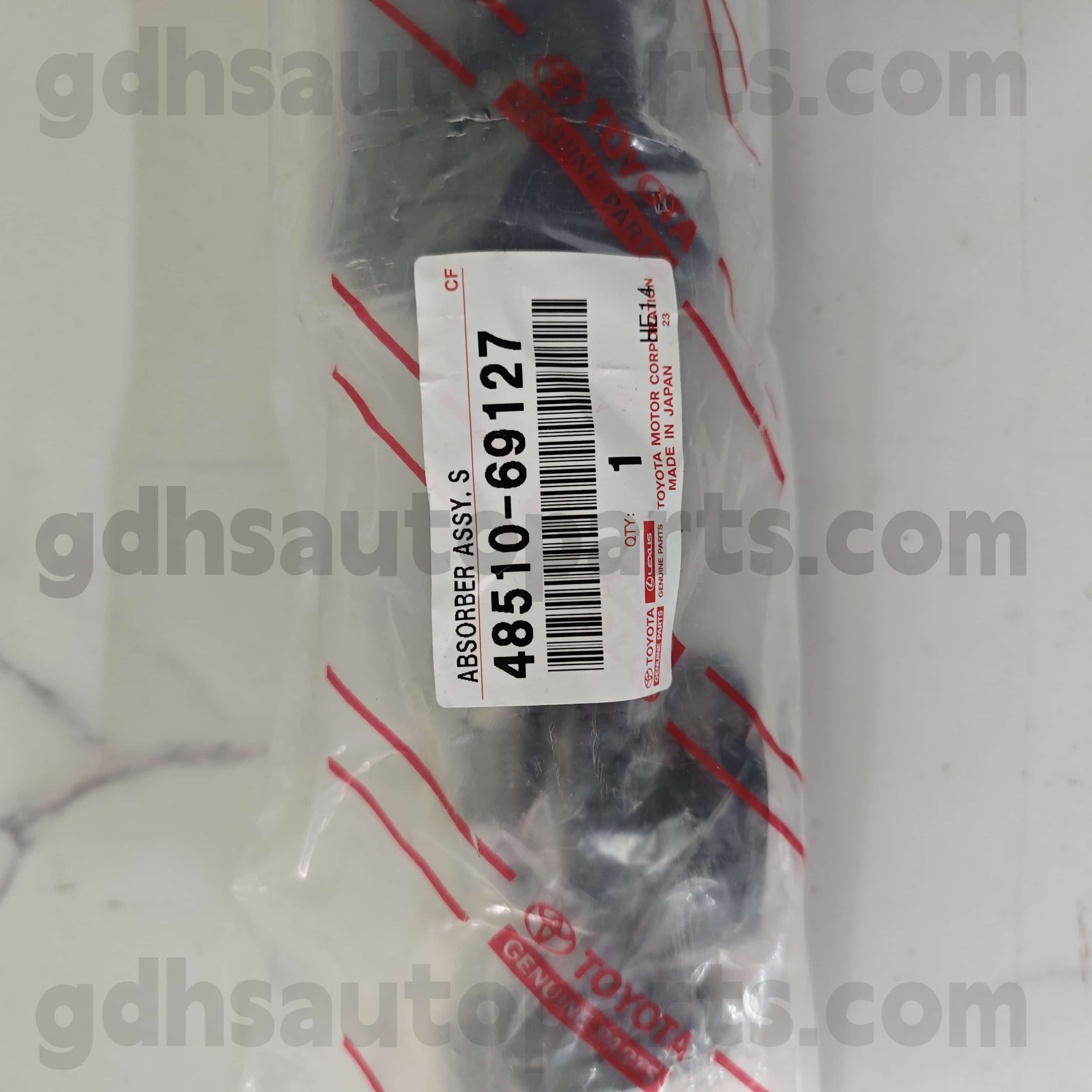 48510-69127 Toyota tunay na bahagi sa kanang harap na strut para sa land cruiser 、 Land Cruiser 100 、 Lexus lx470 chassis no. HDJ101, UZJ100