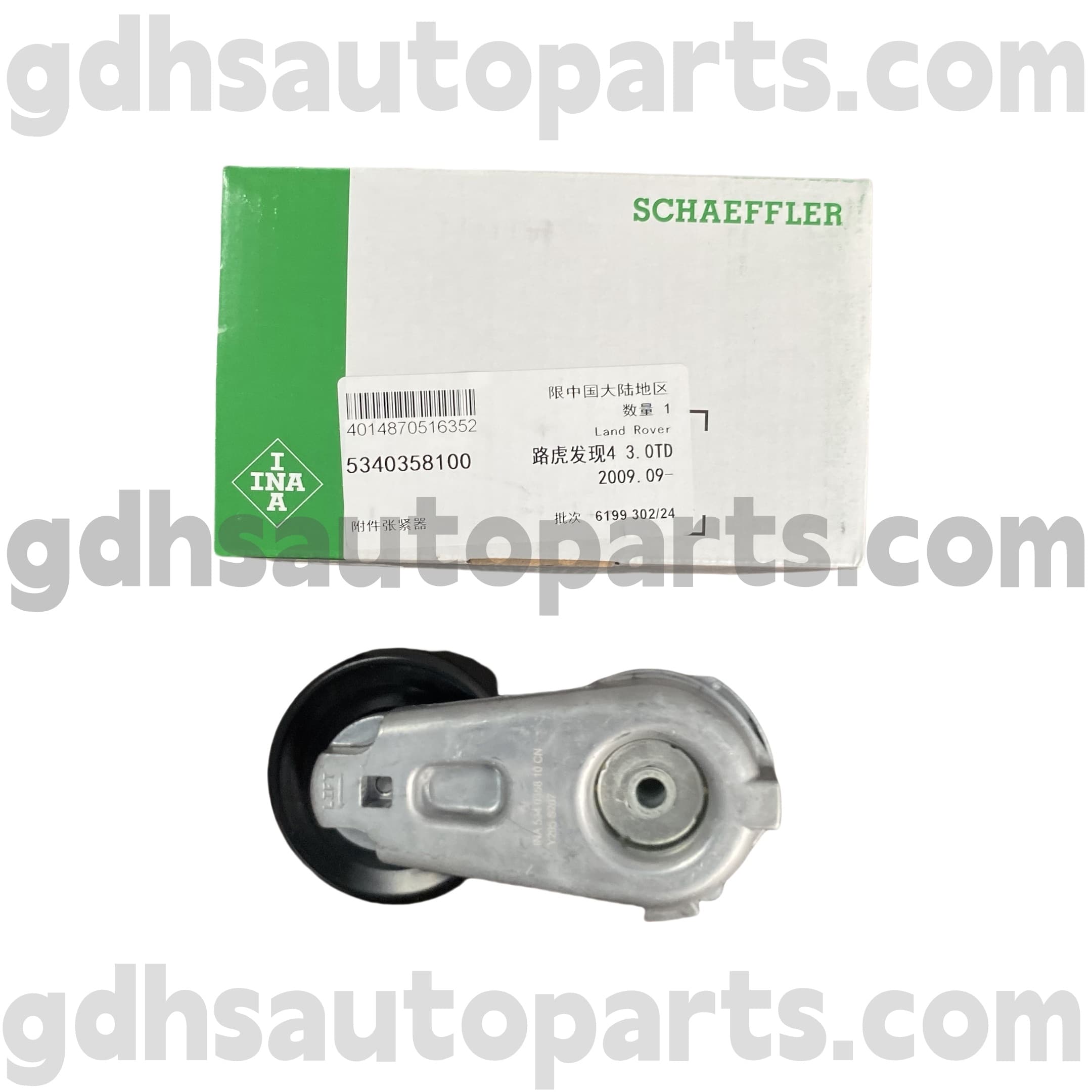 5340358100 Schaeffler Ina Drive Belt Tensioner para sa Range Rover Sport, Land Rover Discovery 3, Land Rover Discovery 4 OE no. LR016140