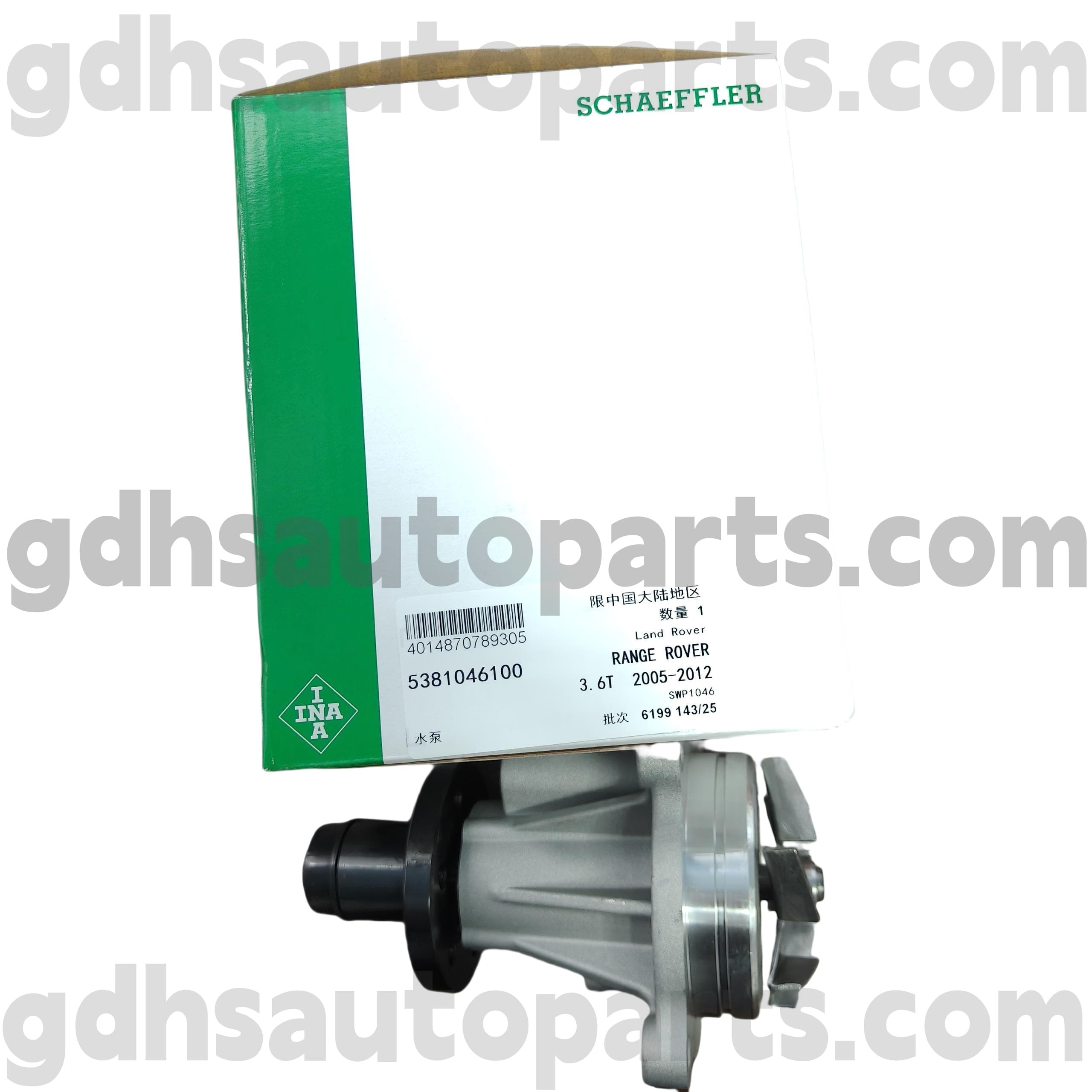 5381046100 Schaeffler Ina Water Pump para sa Range Rover, Range Rover Sport OE no. LR008863