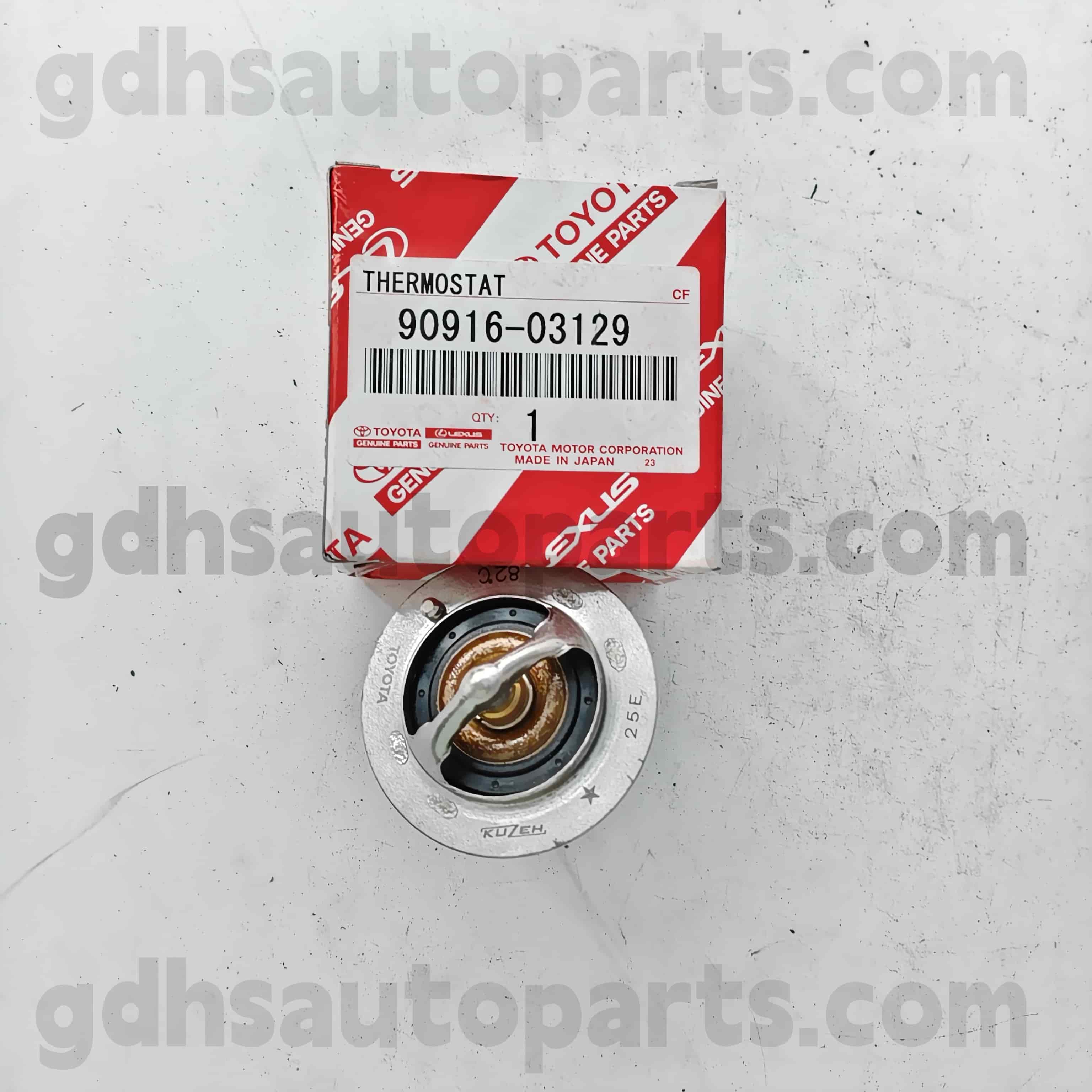 90916-03129 TOYOTA Tunay na Mga Bahagi Thermostat para sa Camry 、 Lexus ES2 ##/350/300H 、 Corolla Sed 、 Hilux 、 RAV4 Chassis no. 2azfe..acu2#