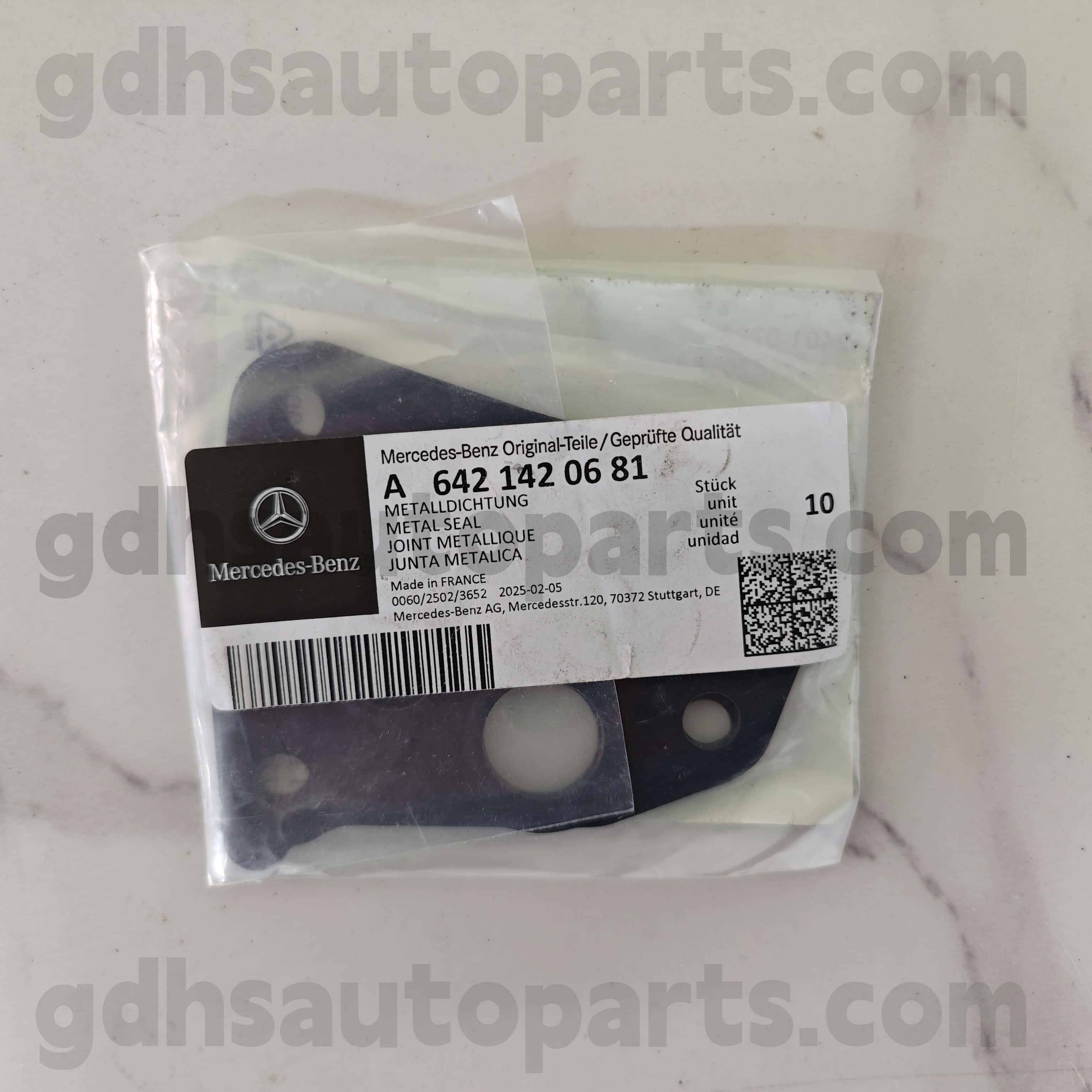 Isang 642 142 06 81 Mercedes-Benz Genuine Parts Turbocharger O-Ring para sa 642855 OM642 ， 642890 OM642，642820 642，642868 OM642，64287 OM642